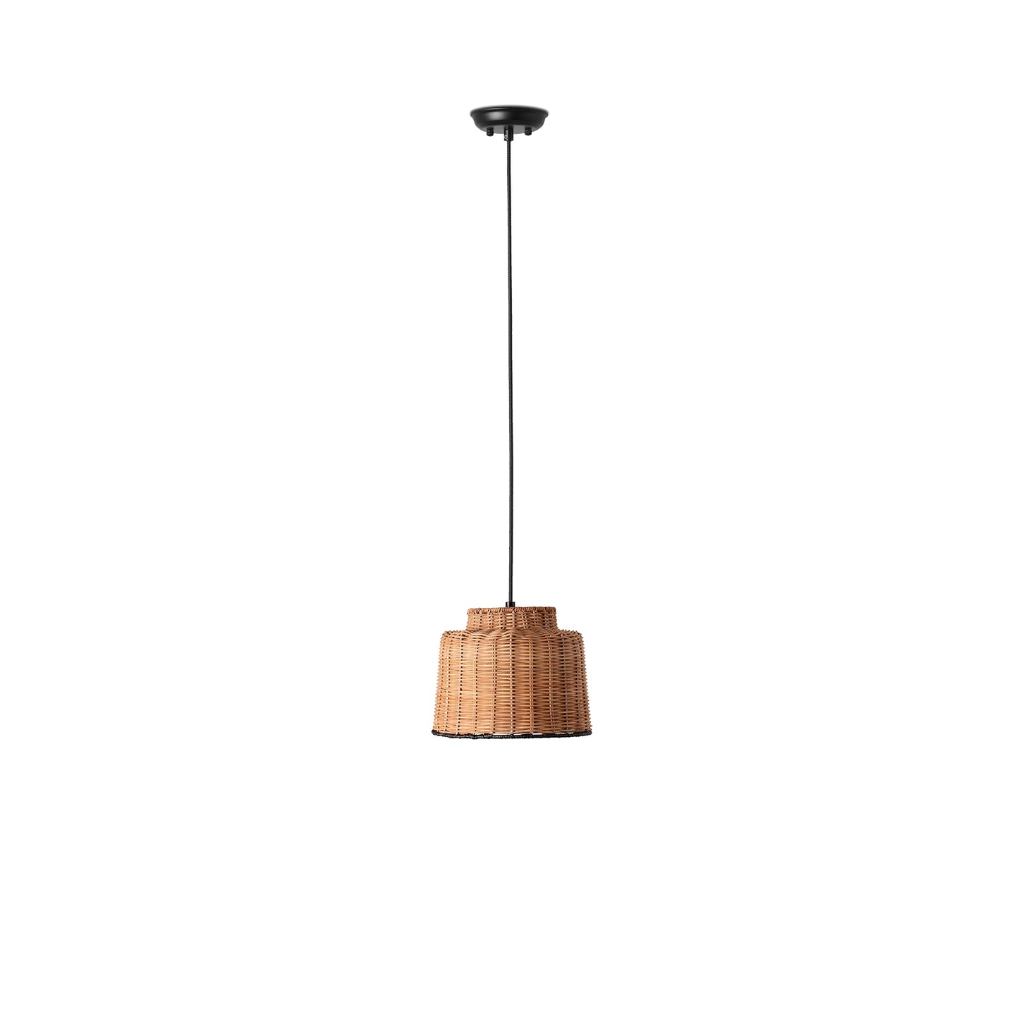 SAIPAN Black/rattan pendant lamp