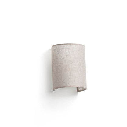 OTTON R Round Linen wall lamp vertical