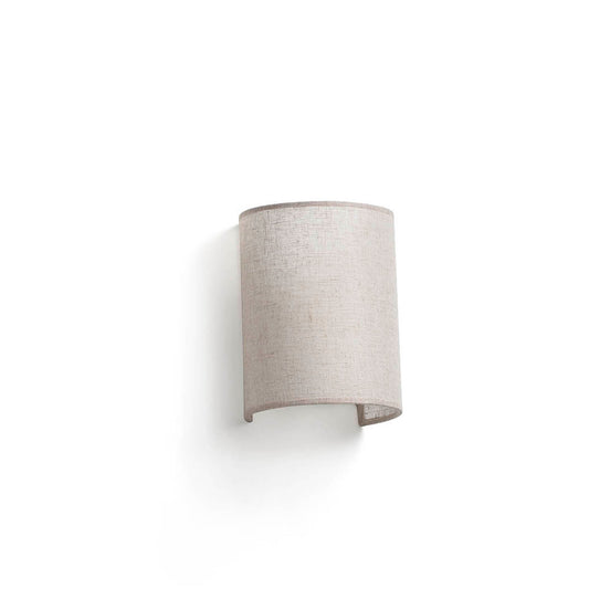 OTTON R Round Linen wall lamp vertical