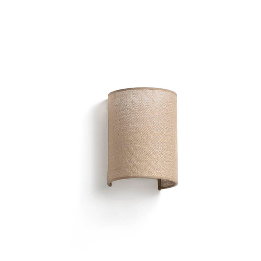 OTTON R Round Jute wall lamp vertical