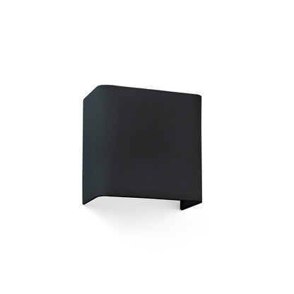 COTTON SQ 200 Square black wall lamp 1L