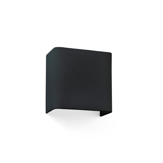 COTTON SQ 200 Square black wall lamp 1L