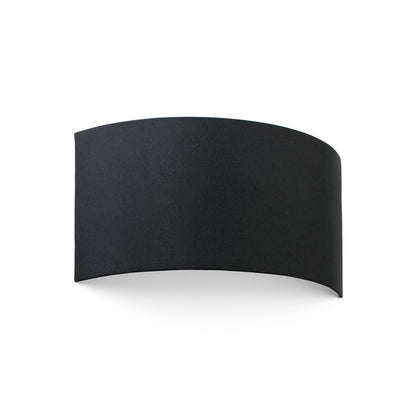 COTTON R Horizontal round black wall lamp 2L