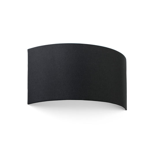 COTTON R Horizontal round black wall lamp 2L