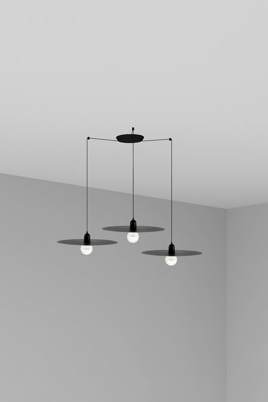 PLAT 3L Black pendant lamp