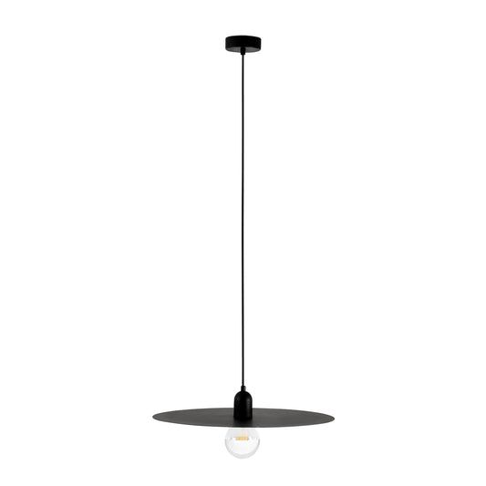Pendant lamp BLACK HANGING PLATE E27 60W