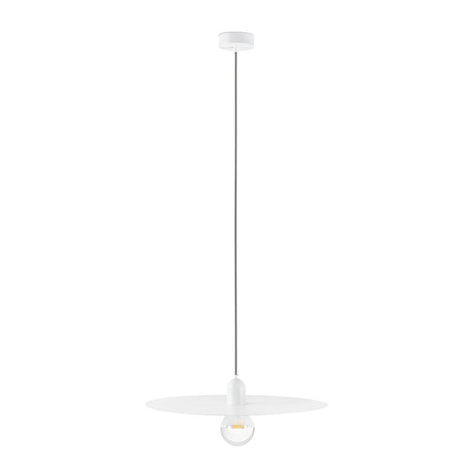 Pendant lamp WHITE HANGING PLATE E27 60W