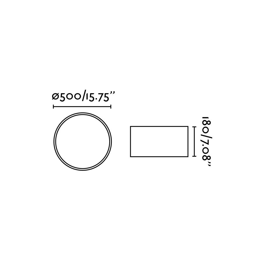 SEVEN 500 White ceiling lamp