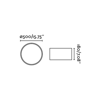 SEVEN 500 White ceiling lamp
