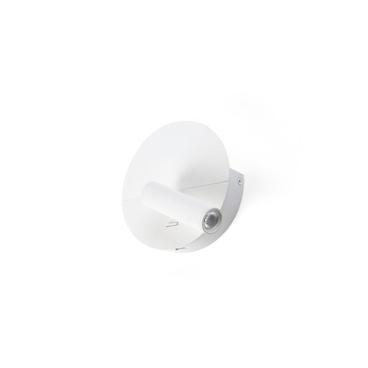 DUAS USB C White reader wall lamp
