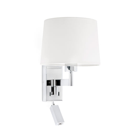 ARTIS Chrome/white wall lamp with reader