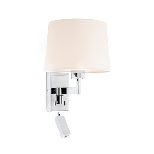 ARTIS Chrome/beige wall lamp with reader