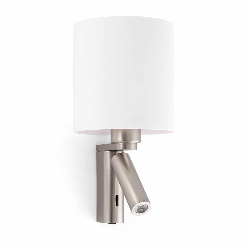 Seinavalgusti ROB WALL LIGHT MATT NICKEL E27 60W LED 3W 3000K