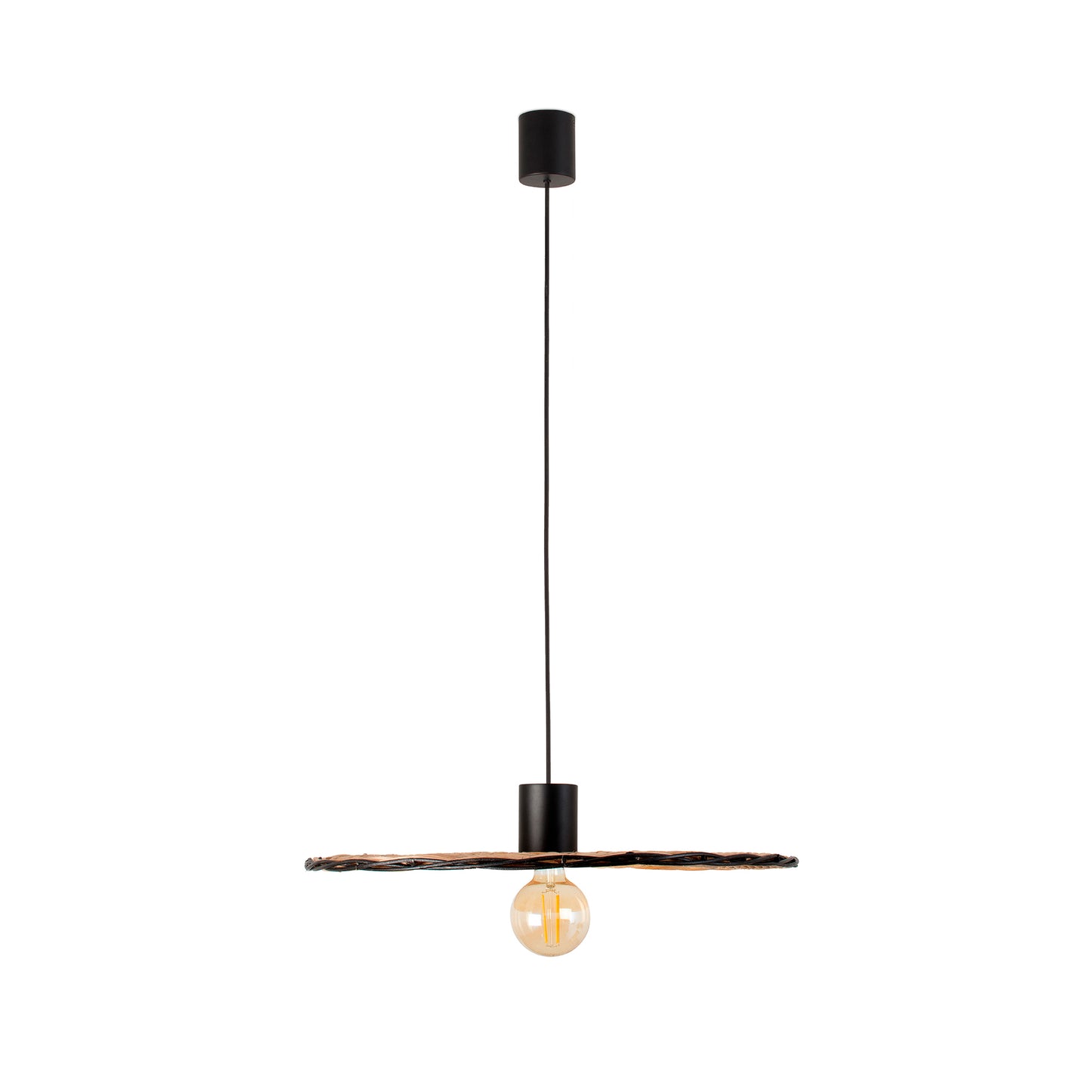 COSTAS 600 Black/rattan pendant lamp