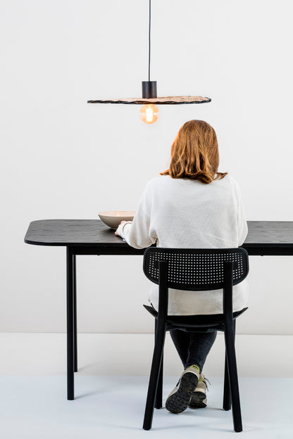 COSTAS 600 Black/rattan pendant lamp
