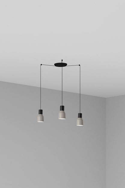 KOMBO 120 3L Grey pendant lamp