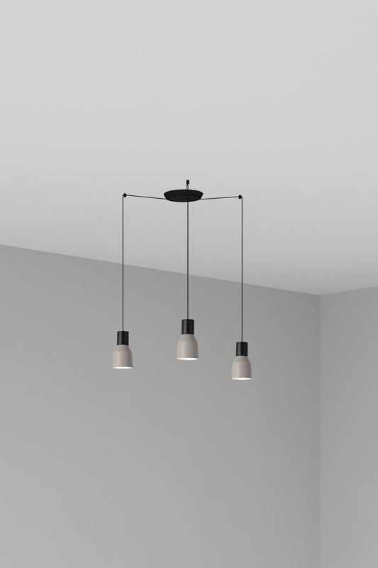KOMBO 120 3L Grey pendant lamp