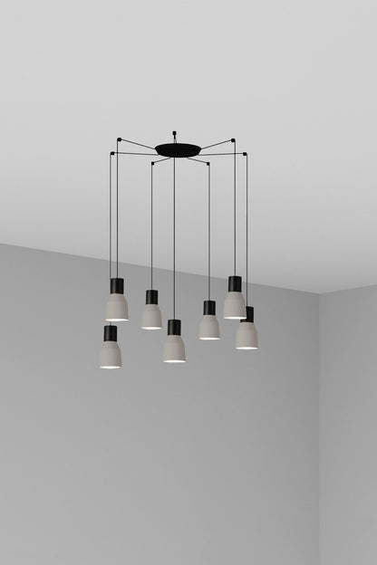 KOMBO 120 7L Grey pendant lamp