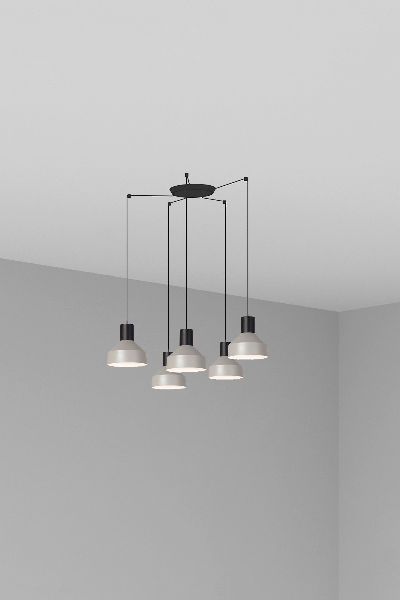 KOMBO 200 5L Grey pendant lamp