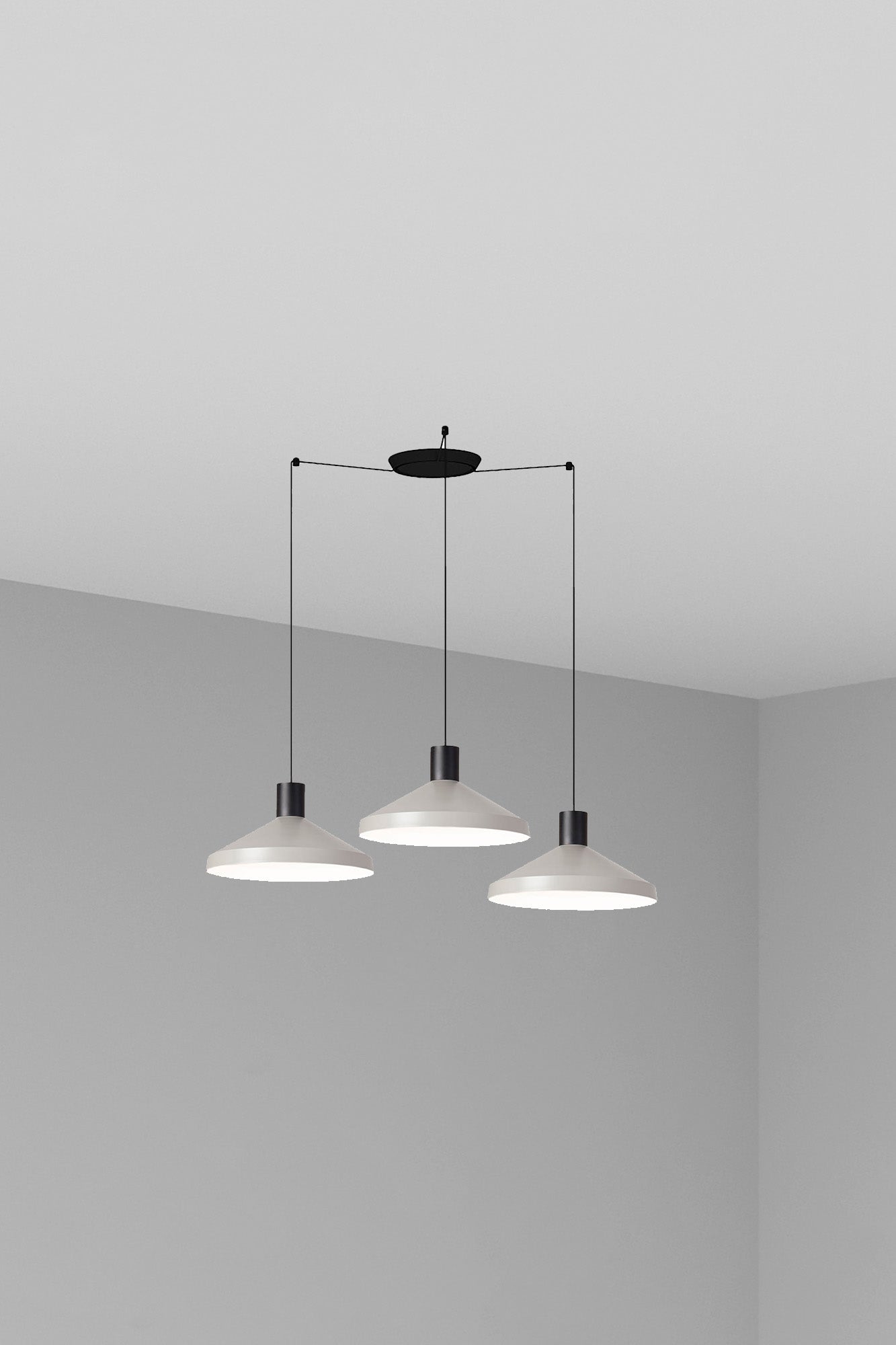 KOMBO 400 3L Grey pendant lamp