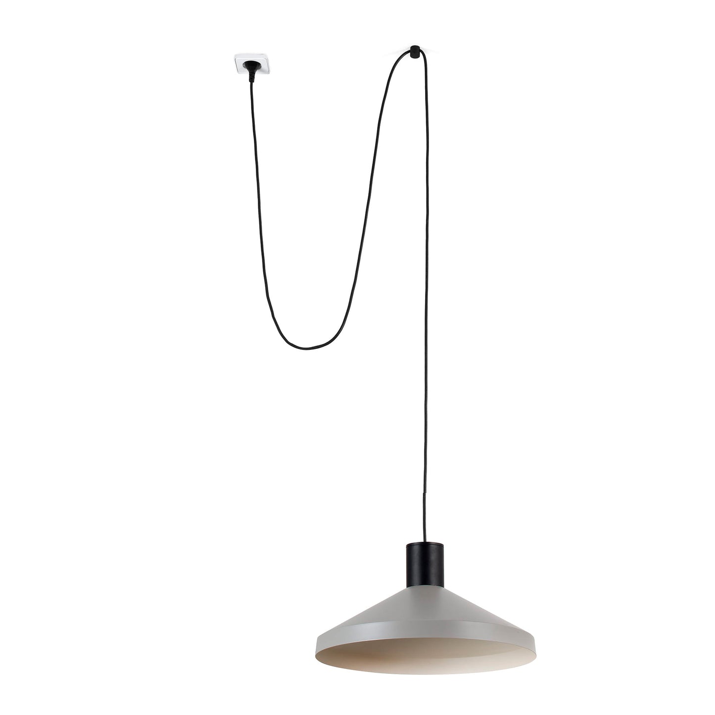 KOMBO 400 Grey pendant lamp with plug