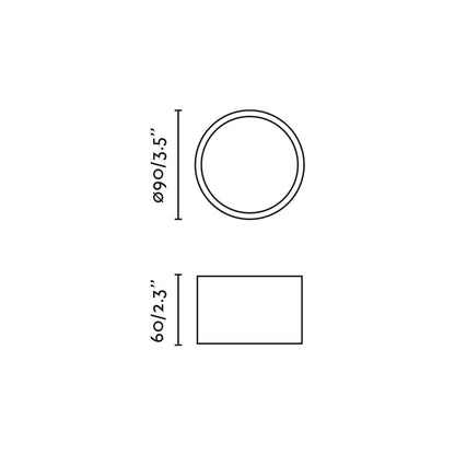 MIZU Black ceiling lamp 8W