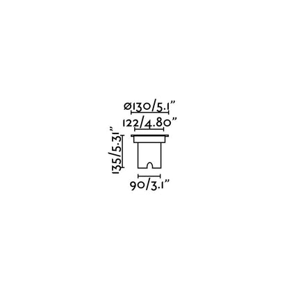 GEISER 130 38º Grey orientable inox recessed