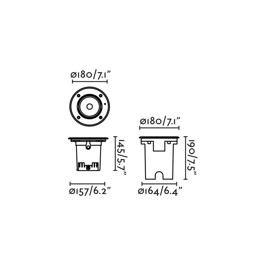 GEISER 180 Wall washer recessed