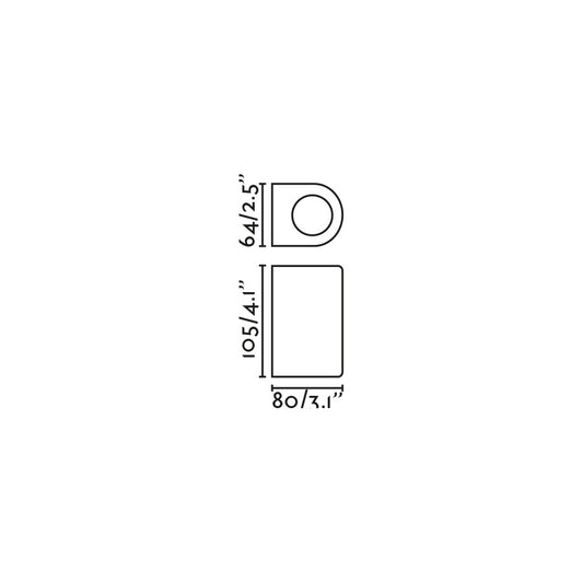 Wall light ESTELA BLACK WALL LIGHT 1xGU10