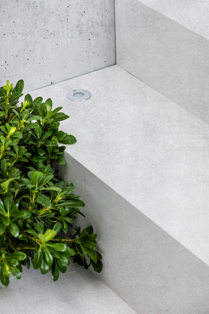 CROSBY Grey recessed lamp warm light