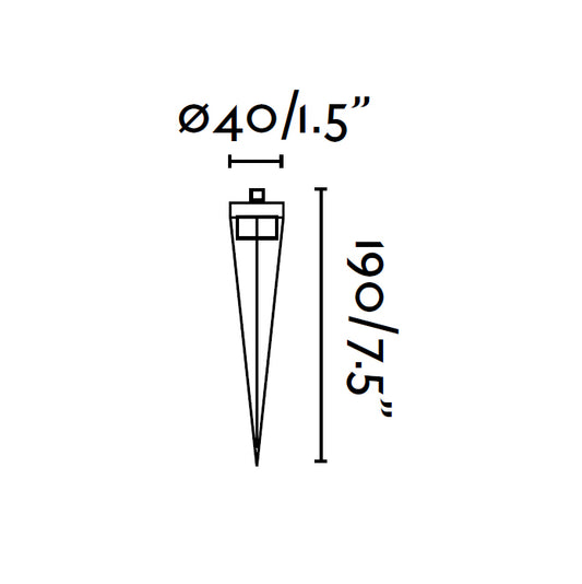 Accessory and component UNIVERSAL BLACK STAKE ACCESSORY