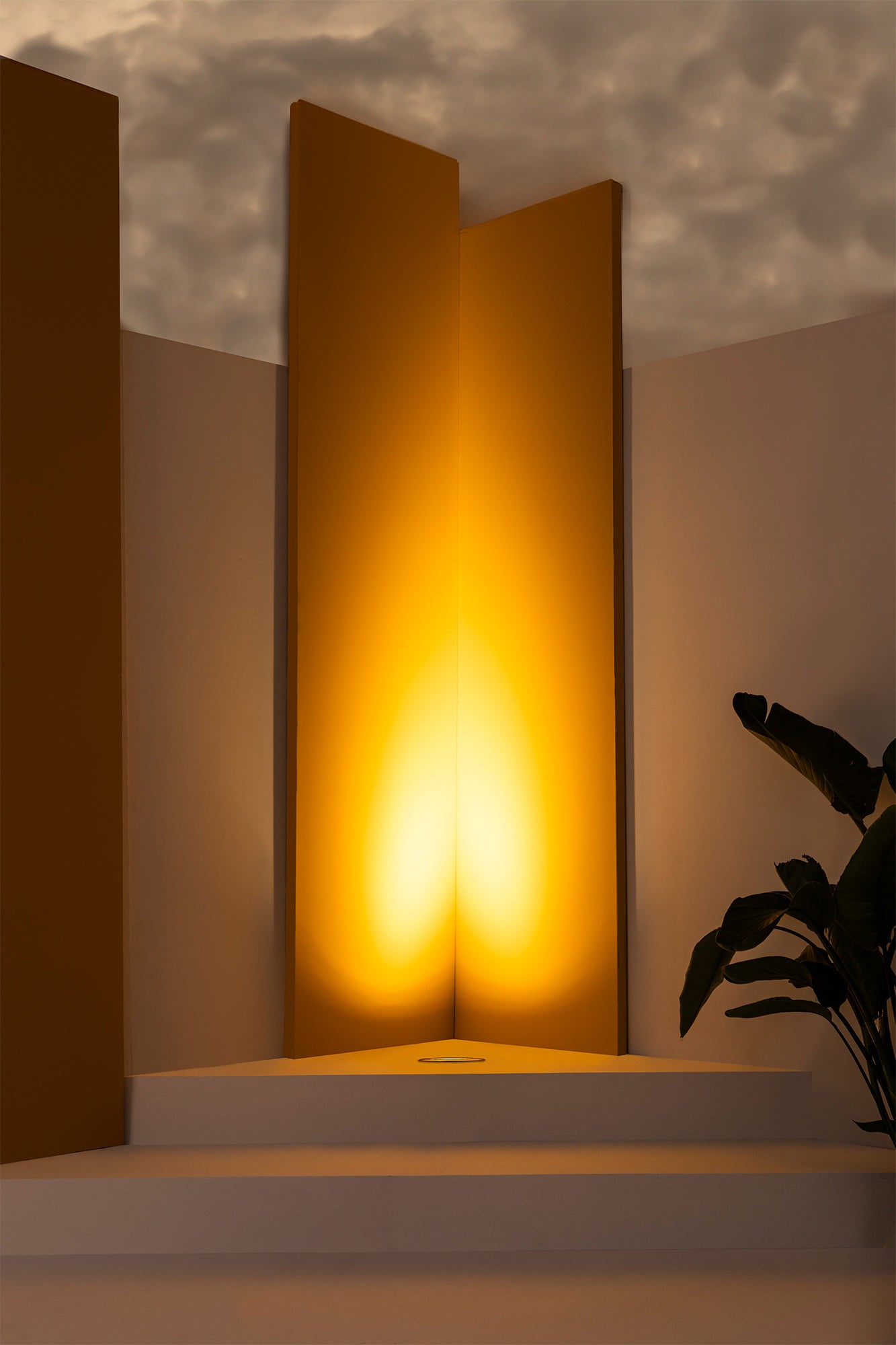 SALT Asymmetric inox recessed lamp