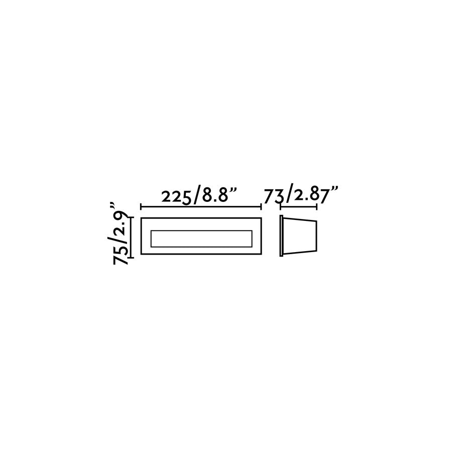 NAT Dark grey recessed lamp