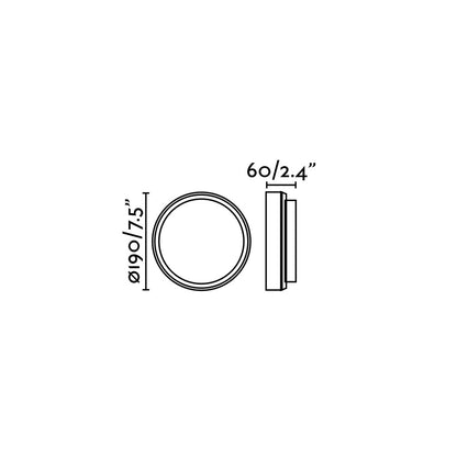 TOM 190 Dark grey wall lamp
