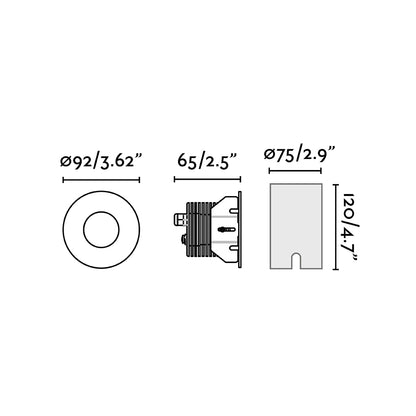 GRUND 92 Inox recessed lamp 13W