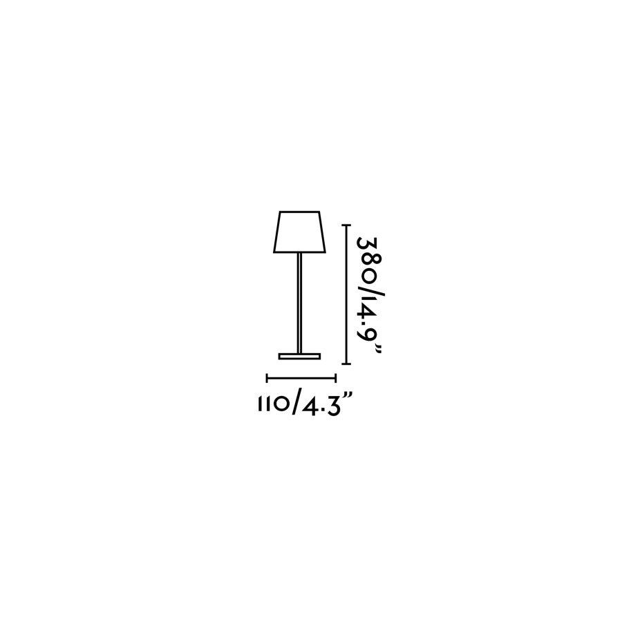TOC 380 White portable lamp