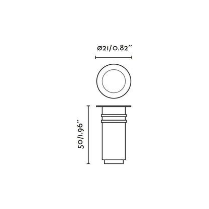 GRUND inox süvistatav 1W 2700K 36º 24V