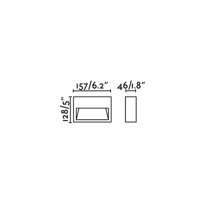 GRADA 157 Dark grey wall lamp