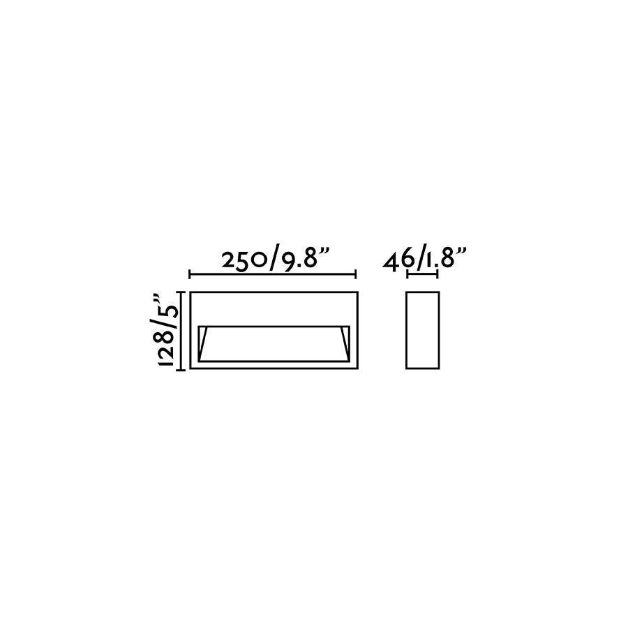 GRADA 250 Dark grey wall lamp