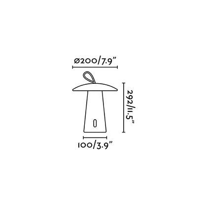 TASK White portable lamp