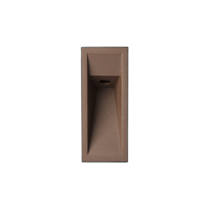 TIL rust brown wall recessed