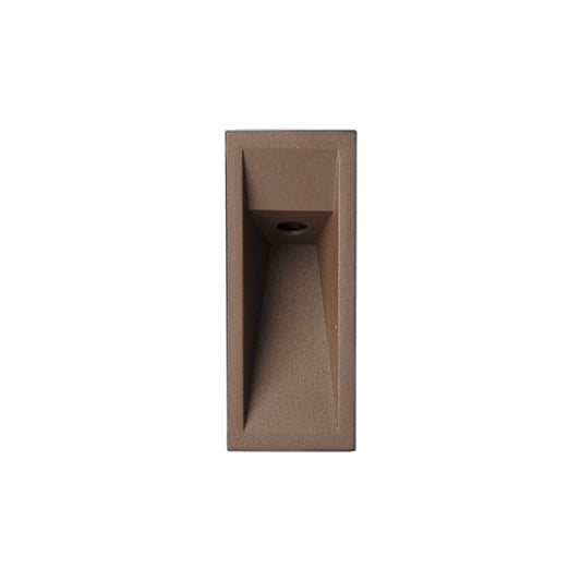 TIL rust brown wall recessed