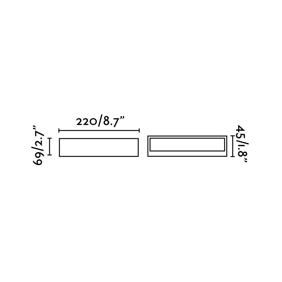 TOLUCA Aluminium wall lamp