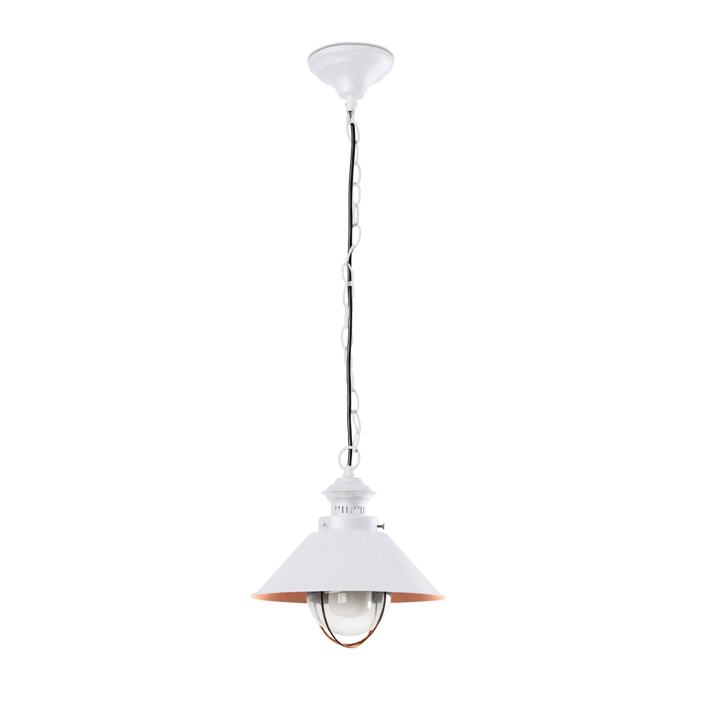 NÁUTICA 260 White and copper pendant lamp