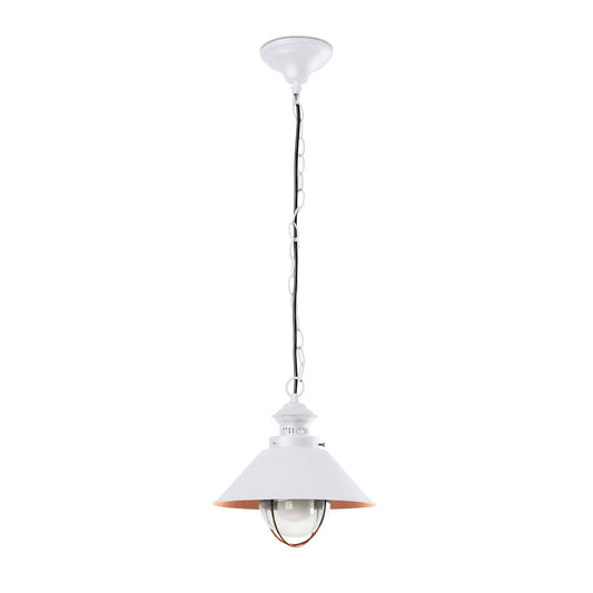 NÁUTICA 260 White and copper pendant lamp