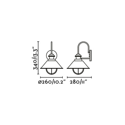 NÁUTICA 280 Rust wall lamp