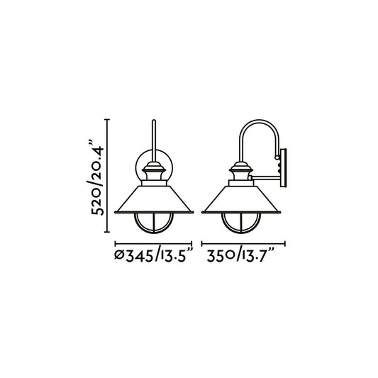 Wall light NAUTICA-G WALL LIGHT BROWN OXIDE E27 11W