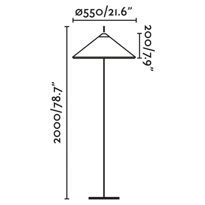 SAIGON OUT 2000 R55 Grey/Matt white floor lamp