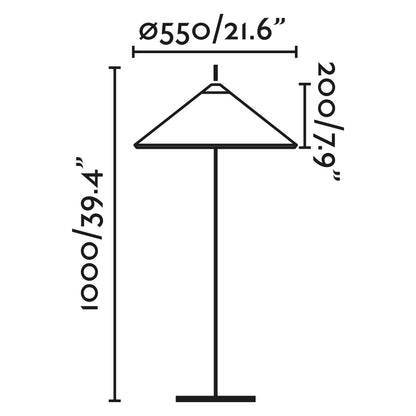 SAIGON OUT 1150 R55 Grey/Matt white floor lamp