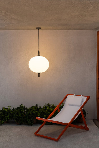 SAIGON OUT R45 Grey/matt white pendant lamp cone cap
